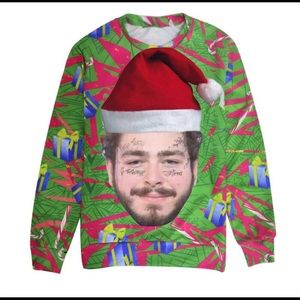 Post Malone ugly Christmas sweater